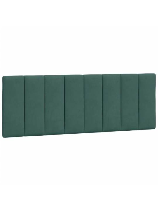 Gultas rāmis ar LED, tumši zaļš samts, 120x200 cm