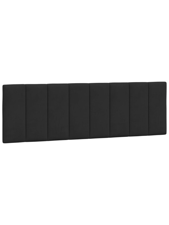 Gultas rāmis ar LED, melns, 160x200 cm, samts