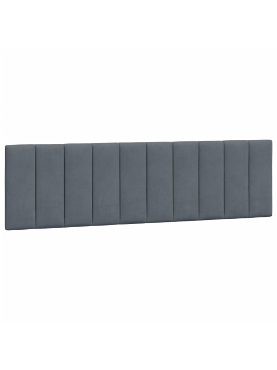 Gultas rāmis ar LED, tumši pelēks samts, 180x200 cm
