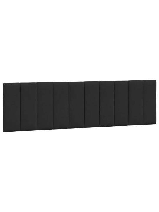 Gultas rāmis ar LED, melns, 180x200 cm, samts