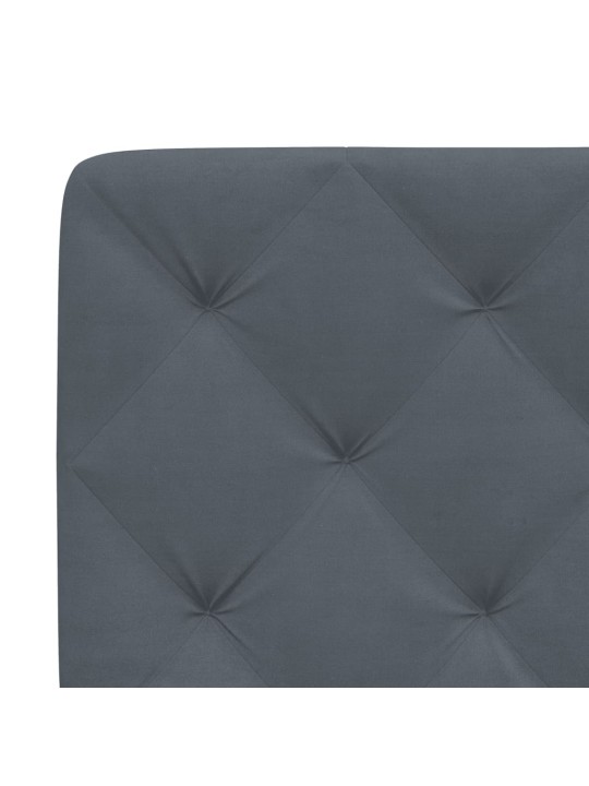 Gultas rāmis ar LED, tumši pelēks samts, 100x200 cm