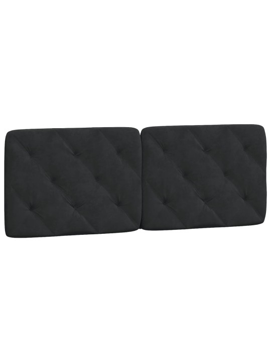 Gultas rāmis ar LED, melns, 120x200 cm, samts