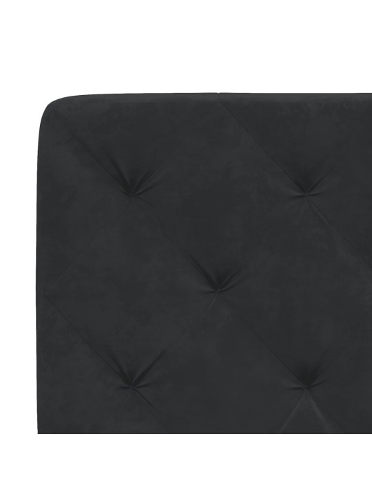 Gultas rāmis ar LED, melns, 120x200 cm, samts