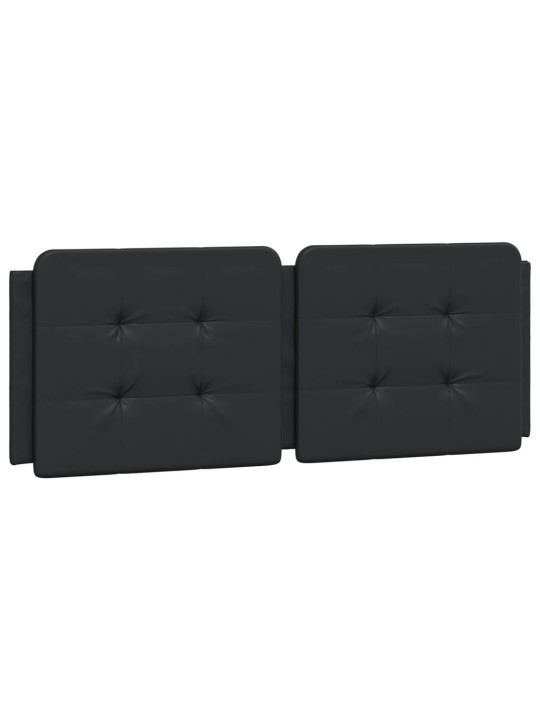 Gultas rāmis ar LED, melns, 120x200 cm, mākslīgā āda