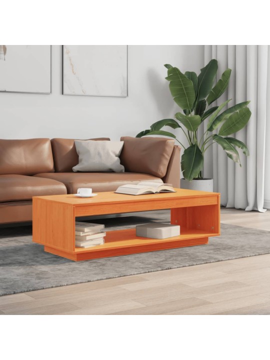 Kafijas galdiņš, brūns, 110x50x33,5 cm, priedes masīvkoks