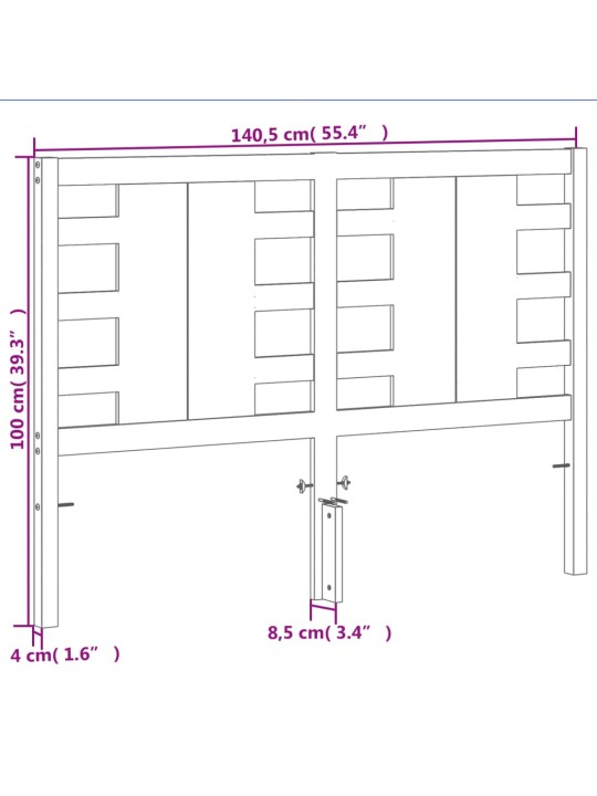 Galvgalis, vaska brūns, 135 cm, priedes masīvkoks