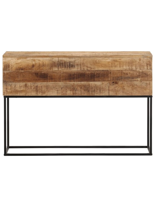 Konsoles galdiņš, 110x30x75 cm, neapstrādāts mango koks, dzelzs