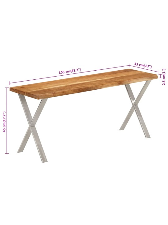 Sols, dabīgas formas malas, 105 cm, akācijas masīvkoks