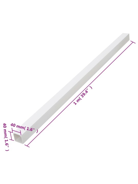 Kabeļu kanāli, 40x40 mm, 10 m, pvc