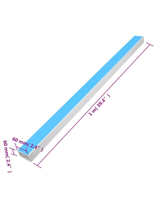 Kabeļu kanāli, pašlīmējoši, 60x60 mm, 30 m, pvc
