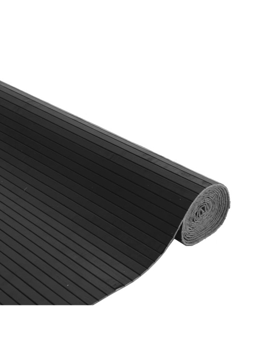 Paklājs, taisnstūra forma, pelēks, 80x300 cm, bambuss