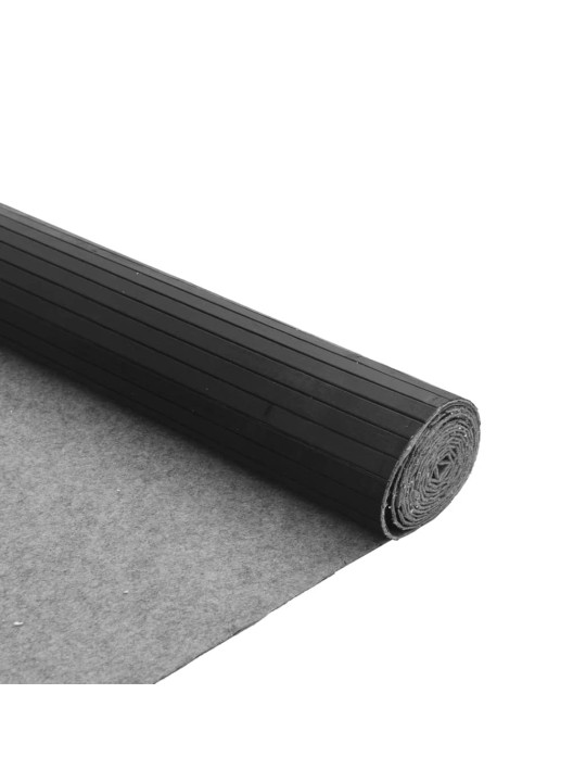 Paklājs, taisnstūra forma, pelēks, 80x300 cm, bambuss