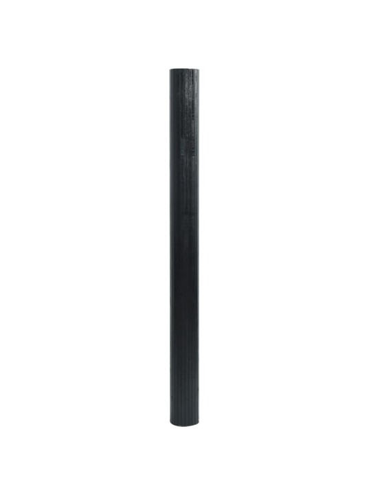 Paklājs, taisnstūra forma, melns, 100x400 cm, bambuss
