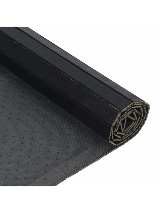 Paklājs, taisnstūra forma, melns, 100x400 cm, bambuss