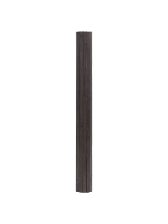 Paklājs, taisnstūra forma, tumši brūns, 100x400 cm, bambuss