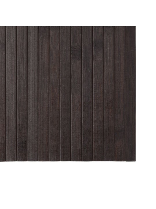 Paklājs, taisnstūra forma, tumši brūns, 100x400 cm, bambuss