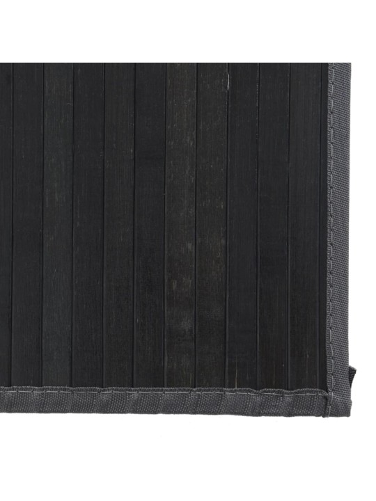 Paklājs, taisnstūra forma, melns, 80x400 cm, bambuss