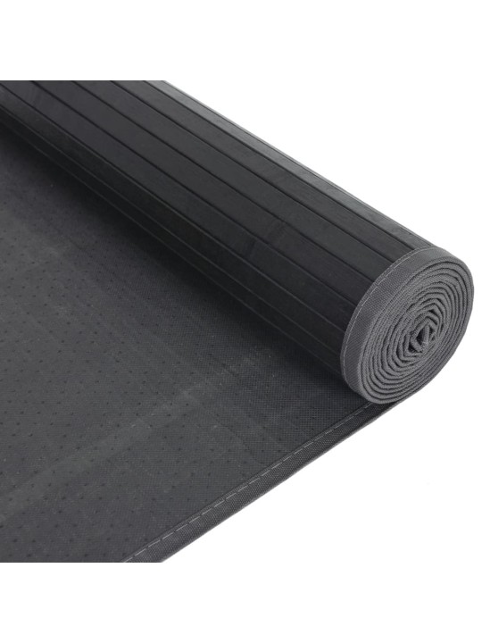 Paklājs, taisnstūra forma, melns, 80x1000 cm, bambuss