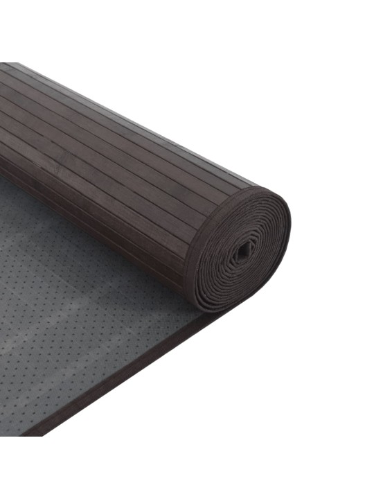Paklājs, taisnstūra forma, tumši brūns, 100x300 cm, bambuss
