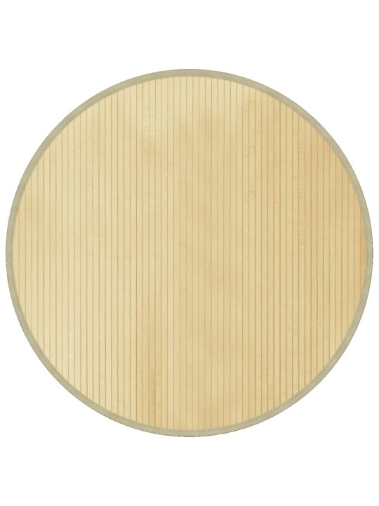 Paklājs, apaļš, dabīga krāsa, 100 cm, bambuss