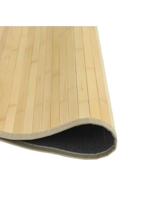 Paklājs, apaļš, dabīga krāsa, 100 cm, bambuss
