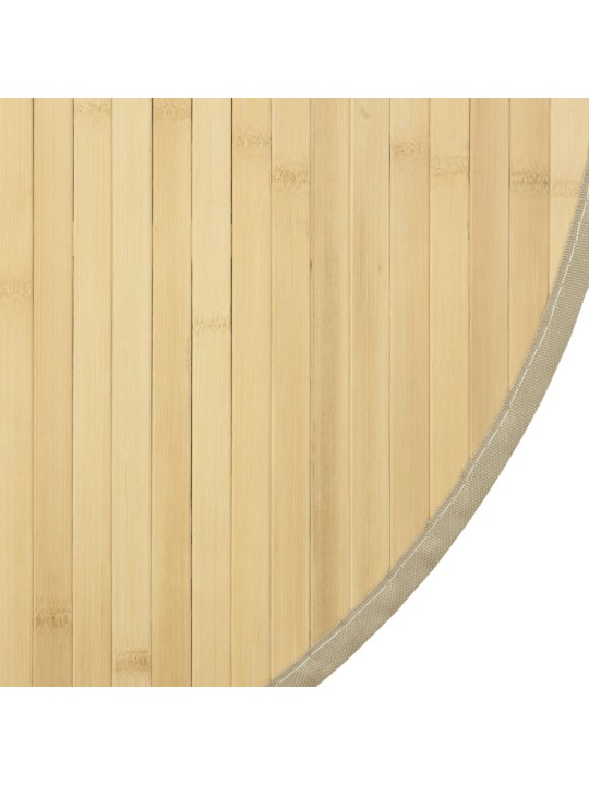 Paklājs, apaļš, dabīga krāsa, 100 cm, bambuss