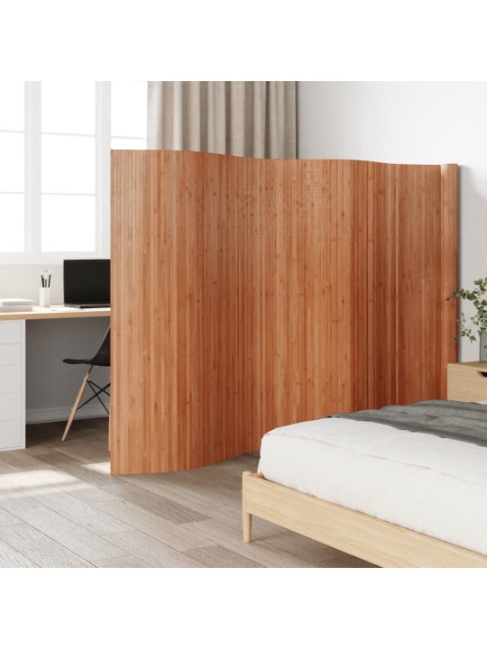 Istabas aizslietnis, brūns, 165x600 cm, bambuss