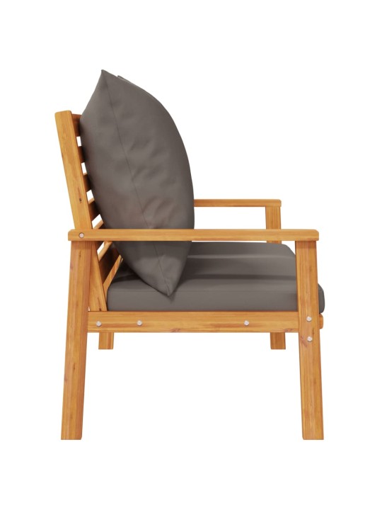 Dārza sols ar matraci, 120 cm, akācijas masīvkoks