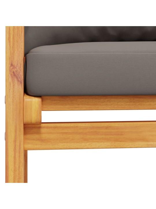 Dārza sols ar matraci, 120 cm, akācijas masīvkoks