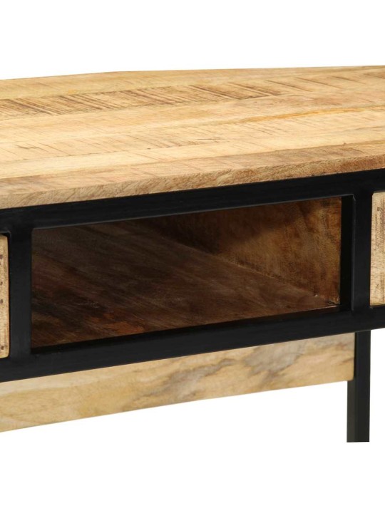 Rakstāmgalds ar plauktu brūna 100 x 50 x 75 cm mango masīvkoks