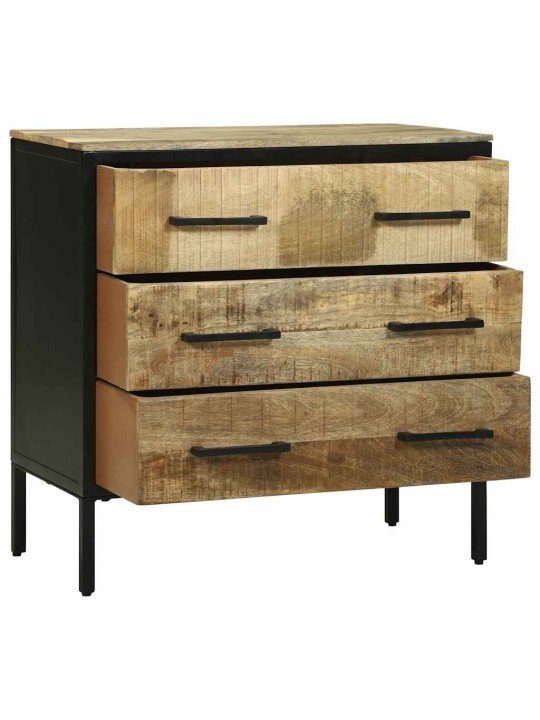 Sadaļas galds brūna 70 x 35 x 70 cm mango masīvkoks