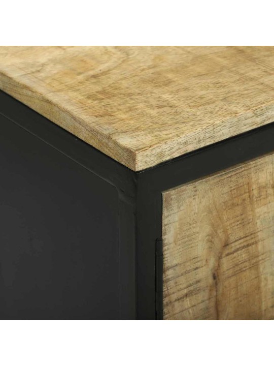 Konsoles galds ar durvīm brūna 100 x 35 x 70 cm mango masīvkoks