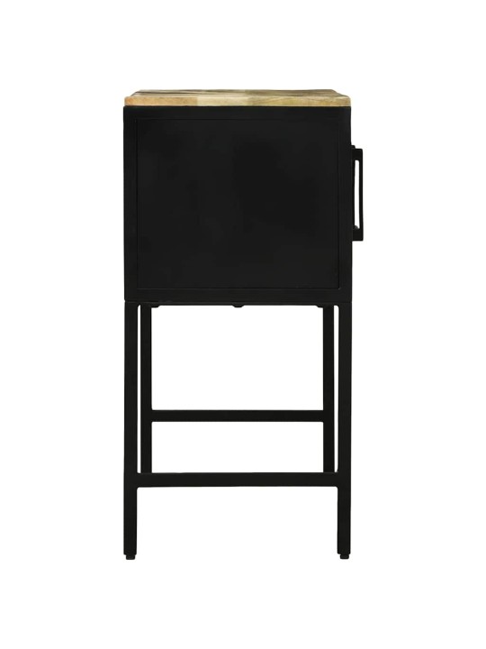 Konsoles galds ar durvīm brūna 100 x 35 x 70 cm mango masīvkoks