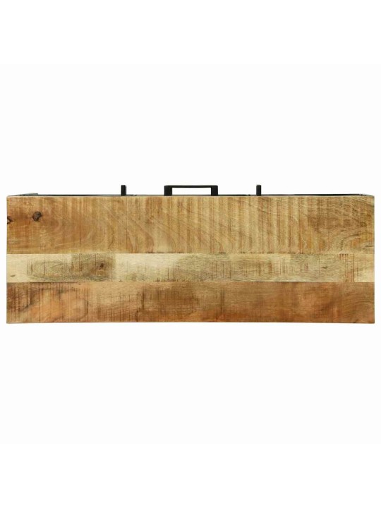 Konsoles galds ar durvīm brūna 100 x 35 x 70 cm mango masīvkoks