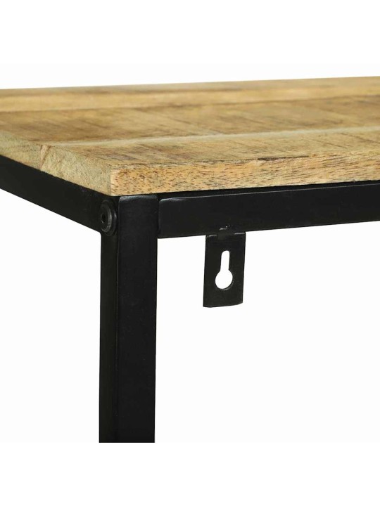 Grāmatu plaukts brūna 70 x 35 x 110 cm mango masīvkoks
