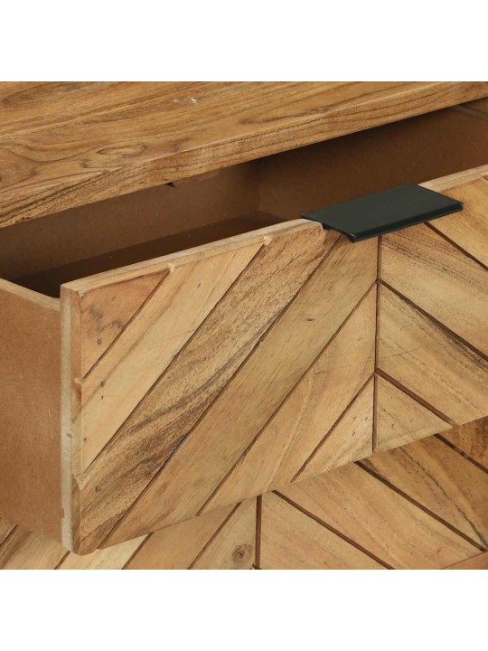 Konsoles galds ar plauktu brūna 90 x 35 x 80 cm mango masīvkoks