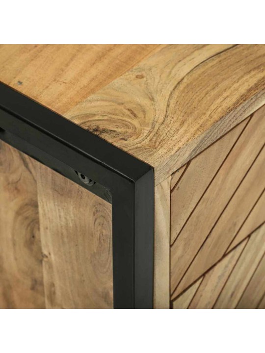 Kumode brūna 100 x 30 x 75 cm akācijas masīvkoks