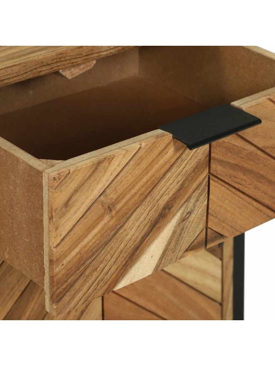Kumode brūna 100 x 30 x 75 cm akācijas masīvkoks