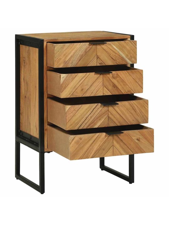 Kumode brūna 50 x 35 x 75 cm akācijas masīvkoks