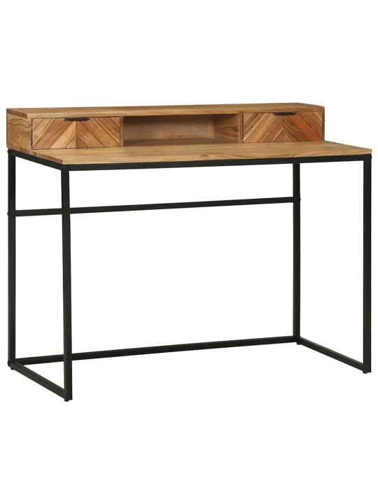 Galds ar atvilktni brūna 110 x 50 x 87 cm akācijas masīvkoks
