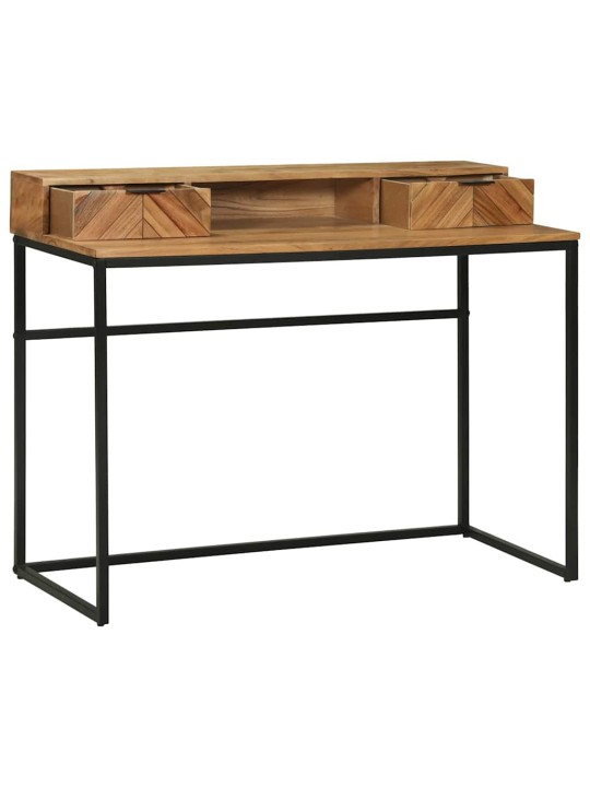 Galds ar atvilktni brūna 110 x 50 x 87 cm akācijas masīvkoks
