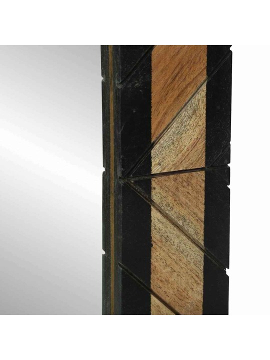 Spogulis melns un brūns 50 x 2 x 50 cm cieta koka akācija