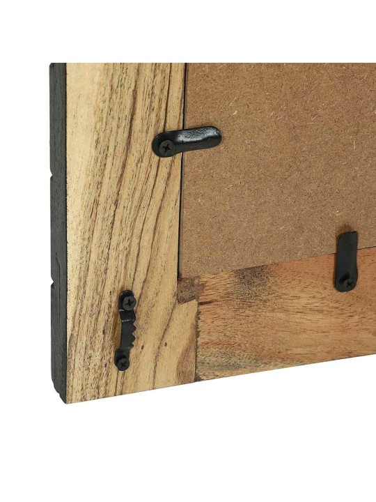 Spogulis melns un brūns 50 x 2 x 50 cm cieta koka akācija