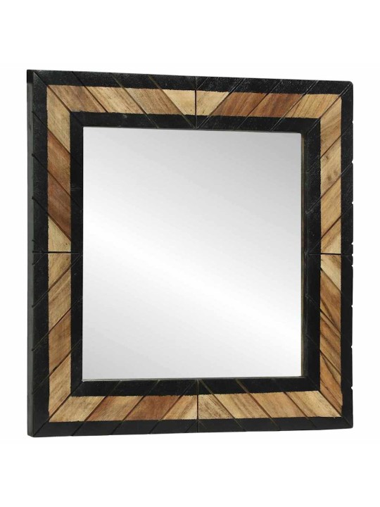 Spogulis melns un brūns 50 x 2 x 50 cm cieta koka akācija
