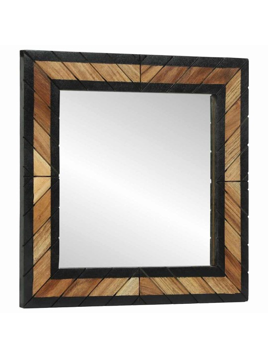 Spogulis melns un brūns 50 x 2 x 50 cm cieta koka akācija