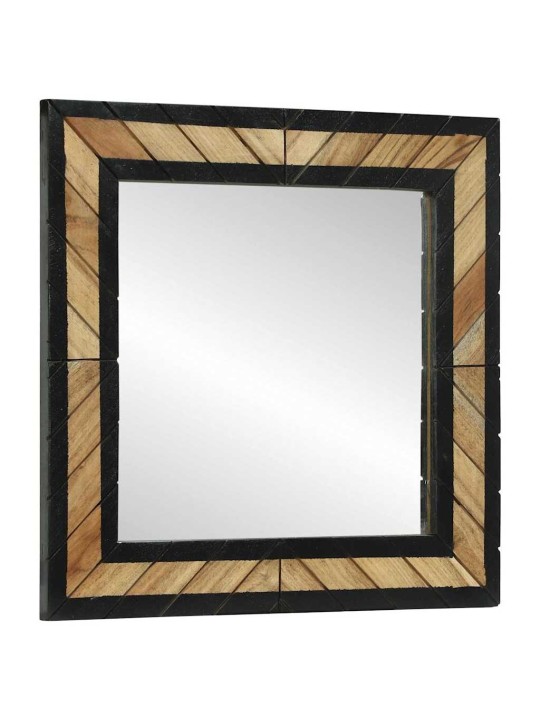 Spogulis melns un brūns 50 x 2 x 50 cm cieta koka akācija