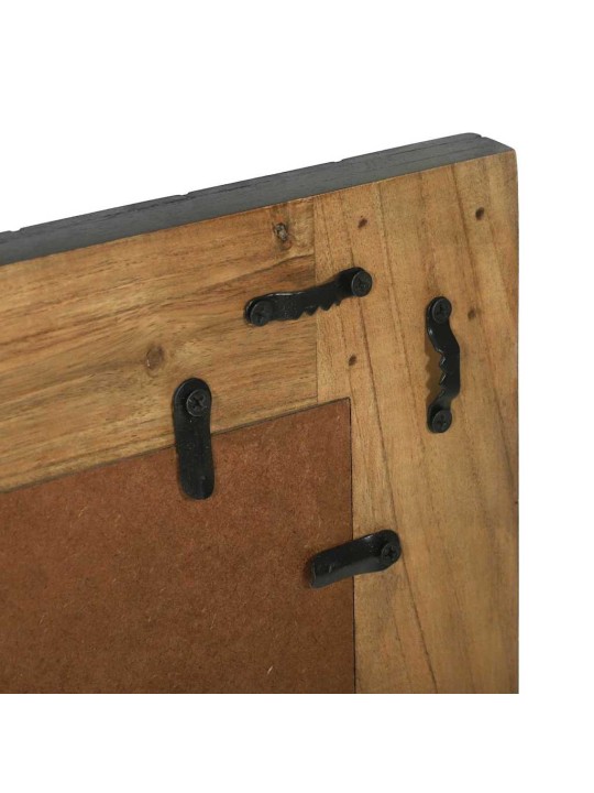 Spogulis melns un brūns 70 x 2 x 70 cm cieta koka akācija