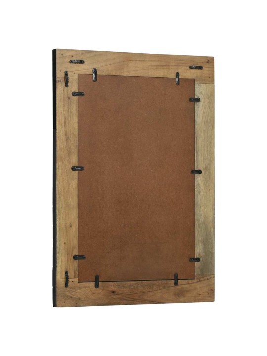 Spogulis melns un brūns 70 x 2 x 70 cm cieta koka akācija
