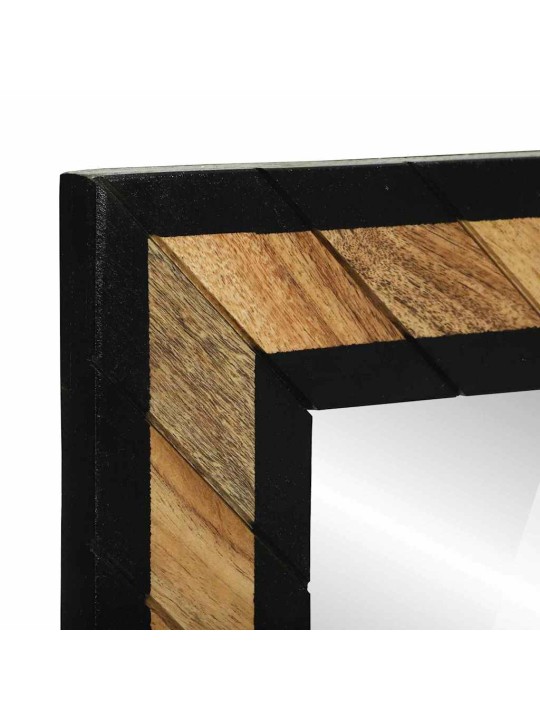 Spogulis melns un brūns 90 x 2 x 50 cm cieta koka akācija
