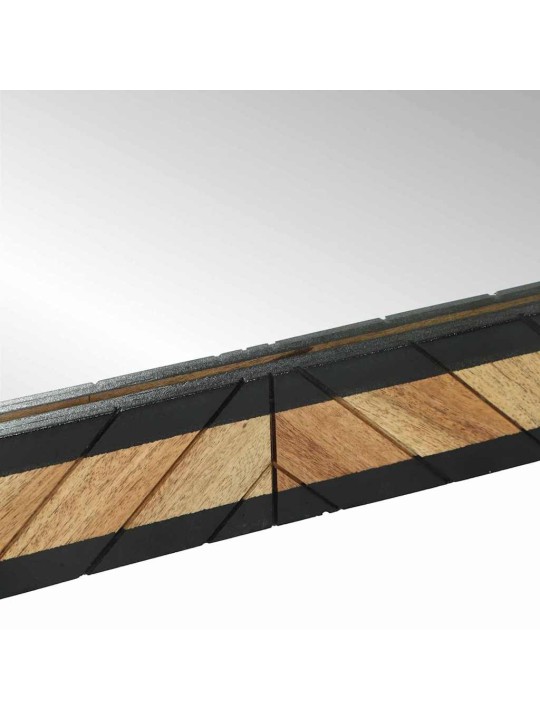Spogulis melns un brūns 90 x 2 x 50 cm cieta koka akācija